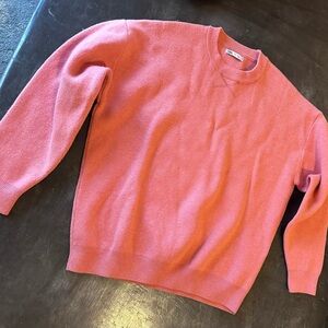 Zara Coral Crewneck Sweater